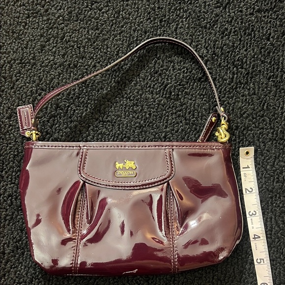 Coach Madison Patent Leather Plum Wristlet - Picture 5 of 12